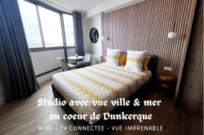 Studio avec vue imprenable mer et ville au coeur de Dunkerque
